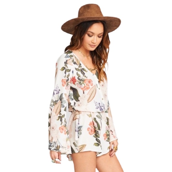 SHOW ME YOUR MUMU Long Sleeve Floral Romper *NEW* - Picture 2 of 11
